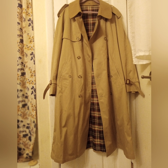 Trench Coat Khaki Men Sz 44 Regular